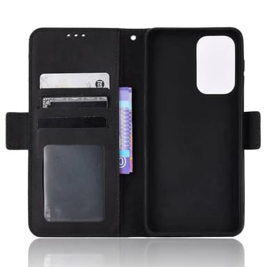 SKALO Motorola Moto E32/E32s 6-FACK Plånboksfodral - Svart