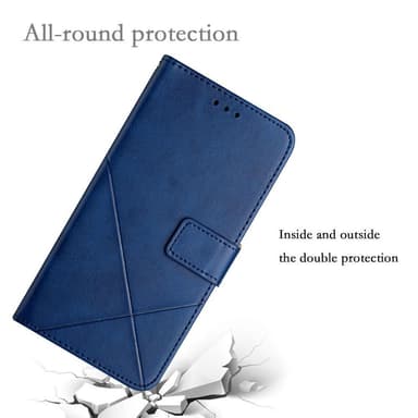 SKALO Xiaomi Redmi 10C Embossed Plånboksfodral i PU-Läder - Blå
