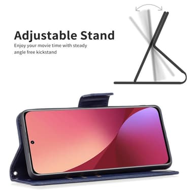 SKALO Xiaomi 12 5G Plånboksfodral i PU-Läder - Blå