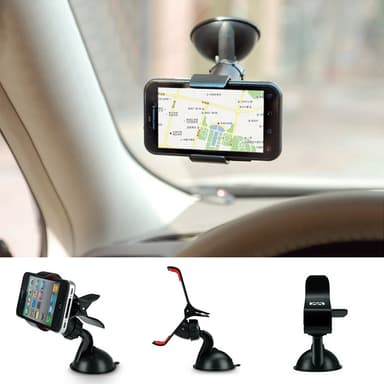 SKALO Bilhållare till mobilen - Universal Mobilhållare med sugkopp  - Vit