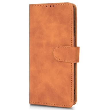 SKALO Motorola Moto G52 Matt PU-Läder Plånboksfodral - Brun
