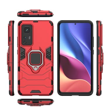 SKALO Xiaomi 12 Armor Hybrid Metallring skal - Röd