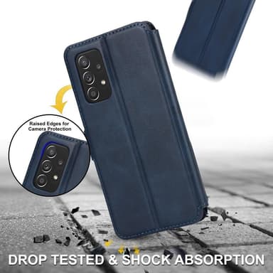 SKALO Samsung A53 5G Premium Cut Plånboksfodral - Blå