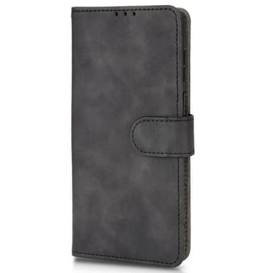 SKALO Motorola Moto G52 Matt PU-Läder Plånboksfodral - Svart