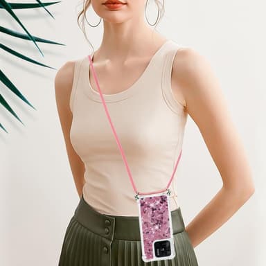 SKALO Xiaomi Redmi 10C Kvicksand Glitter Mobilhalsband - Roséguld