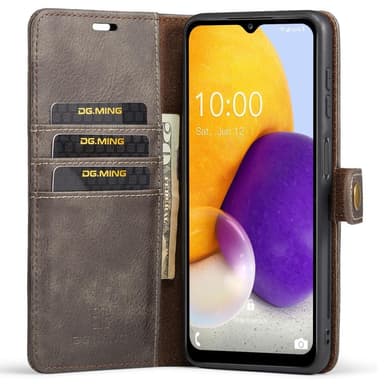 DG MING Samsung A13 4G 2-i-1 Magnet Plånboksfodral - Grå