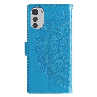 SKALO Motorola Moto E32/E32s Mandala Plånboksfodral - Blå