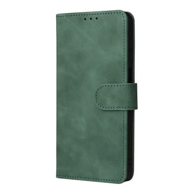 SKALO Motorola Moto G22 Matt PU-Läder Plånboksfodral - Grön