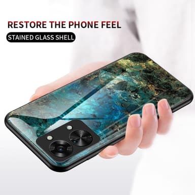 SKALO OnePlus Nord 2T 5G Marmor Härdat Glas TPU-skal - Motiv 1
