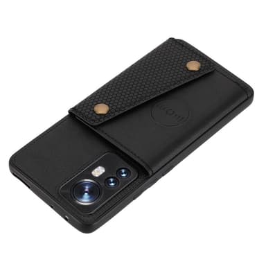 SKALO Xiaomi 12 PU Läder Skal med Plånbok - Svart