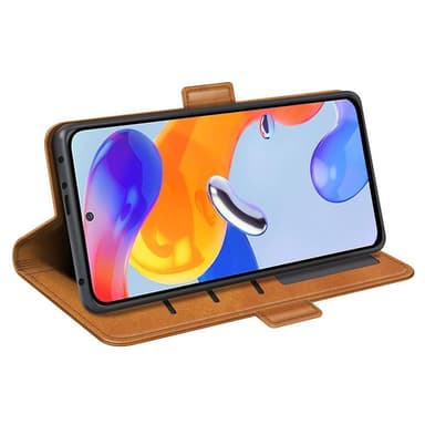 SKALO Xiaomi Redmi Note 11 Pro Premium Plånboksfodral - Ljusbrun