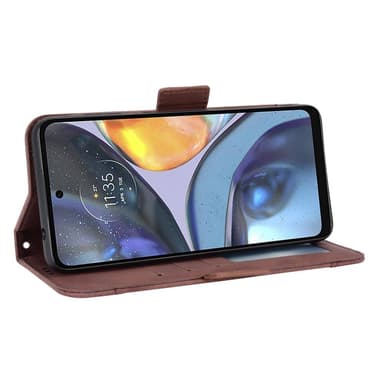SKALO Motorola Moto G22 6-FACK Plånboksfodral - Brun