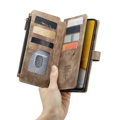 CaseMe Samsung A13 4G CaseMe Big Wallet Plånboksfodral - Brun