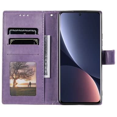 SKALO Xiaomi 12 Pro Mandala Plånboksfodral - Lila