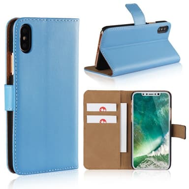 SKALO iPhone XS Max Plånboksfodral Äkta Skinn - Röd