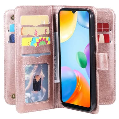 SKALO Xiaomi Redmi 10C 10-FACK Plånboksfodral - Roséguld
