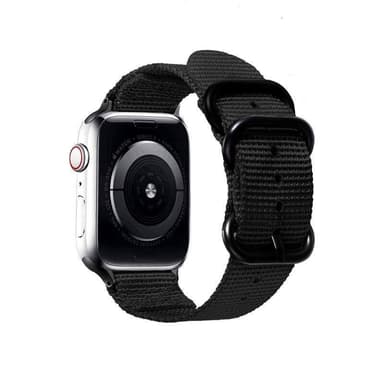 SKALO Nato-armband i nylon Apple Watch 38/40/41mm - Svart