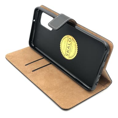 SKALO Samsung A13 4G Plånboksfodral Äkta Skinn - Brun