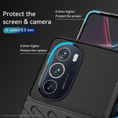 SKALO Motorola Edge 30 Pro Armor Thunder Skal - Svart