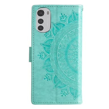 SKALO Motorola Moto E32/E32s Mandala Plånboksfodral - Turkos