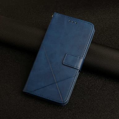 SKALO Xiaomi Redmi 10C Embossed Plånboksfodral i PU-Läder - Blå