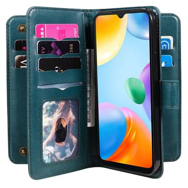 SKALO Xiaomi Redmi 10C 10-FACK Plånboksfodral - Grön