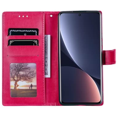 SKALO Xiaomi 12 Mandala Plånboksfodral - Cerise