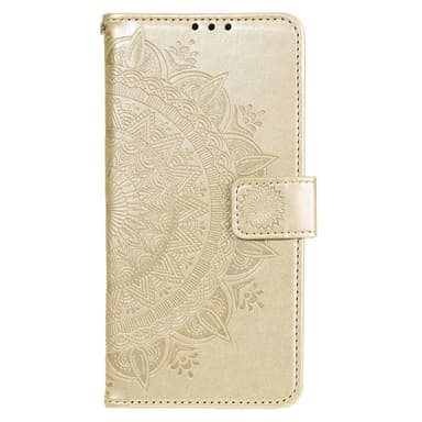 SKALO Motorola Moto G22 Mandala Plånboksfodral - Guld
