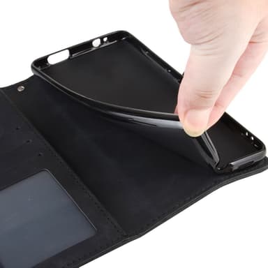 SKALO Motorola Moto G22 6-FACK Plånboksfodral - Svart