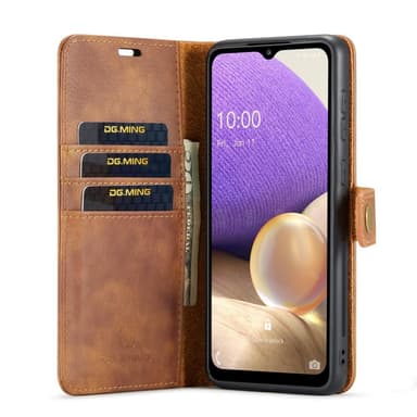 DG MING Samsung A33 5G 2-i-1 Magnet Plånboksfodral - Brun