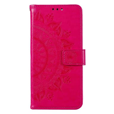 SKALO Motorola Moto G52 Mandala Plånboksfodral - Cerise