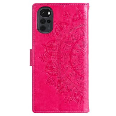 SKALO Motorola Moto G22 Mandala Plånboksfodral - Cerise