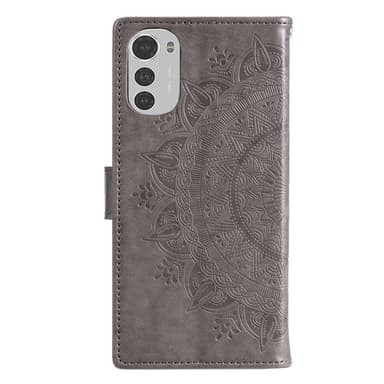 SKALO Motorola Moto E32/E32s Mandala Plånboksfodral - Grå