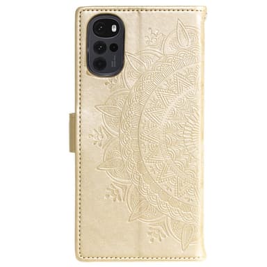 SKALO Motorola Moto G22 Mandala Plånboksfodral - Guld