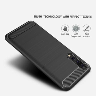 SKALO Huawei P20 Pro Armor Carbon Stöttåligt TPU-skal - Röd