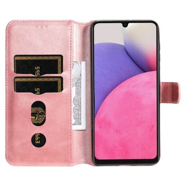 SKALO Samsung A33 5G Klassiskt Plånboksfodral - Roséguld