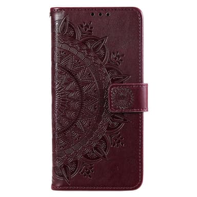 SKALO Motorola Moto G22 Mandala Plånboksfodral - Brun