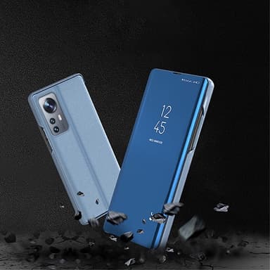 SKALO Xiaomi 12 Clear View Spegel fodral - Mörklila