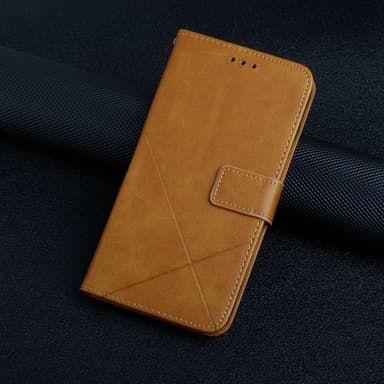 SKALO Samsung A13 4G Embossed Plånboksfodral i PU-Läder - Ljusbrun