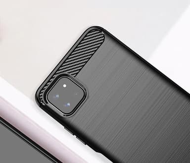 SKALO Samsung A22 5G Armor Carbon Stöttåligt TPU-skal - Grå