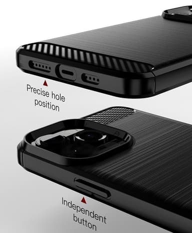 SKALO iPhone 13 Armor Carbon Stöttåligt TPU-skal - Röd
