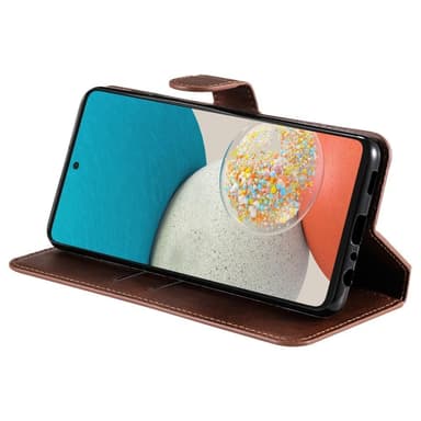 SKALO Samsung A53 5G Klassiskt Plånboksfodral - Brun