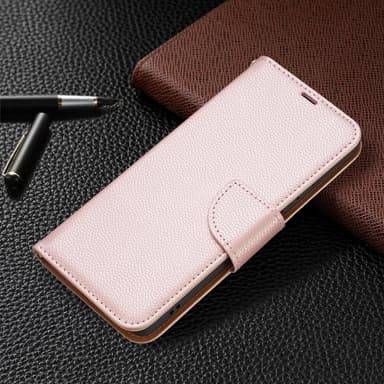 SKALO Samsung A53 5G Premium Litchi Plånbok - Roséguld