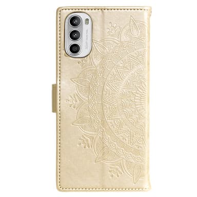 SKALO Motorola Moto G52 Mandala Plånboksfodral - Guld