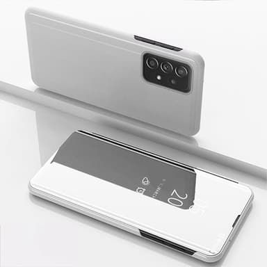 SKALO Samsung A33 5G Clear View Spegel fodral - Silver