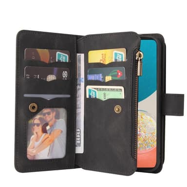 SKALO Samsung A53 5G Big Wallet 17-FACK Plånboksfodral - Svart