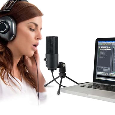 FIFINE K669B USB Kondensator skrivbordsmikrofon 1,5m kabel