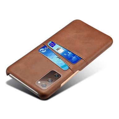 SKALO Samsung S20 FE PU-Läder Korthållare Skal - Brun