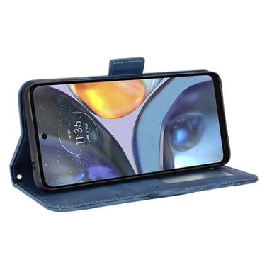 SKALO Motorola Moto G22 6-FACK Plånboksfodral - Blå