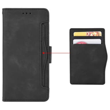 SKALO Motorola Moto E32/E32s 6-FACK Plånboksfodral - Svart
